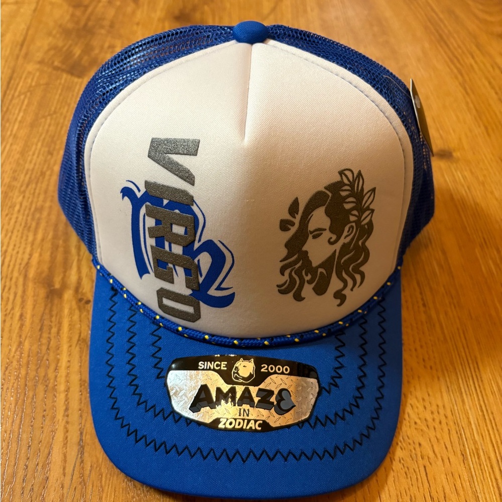 Zodiac Blue and White Mesh Cap